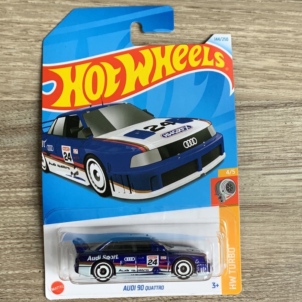 Hot Wheels Audi 1990 Quattro Turbo Hotwheels 90s Blue Diecast Race Car New 2024